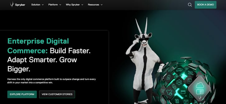 Spryker Homepage Screenshot