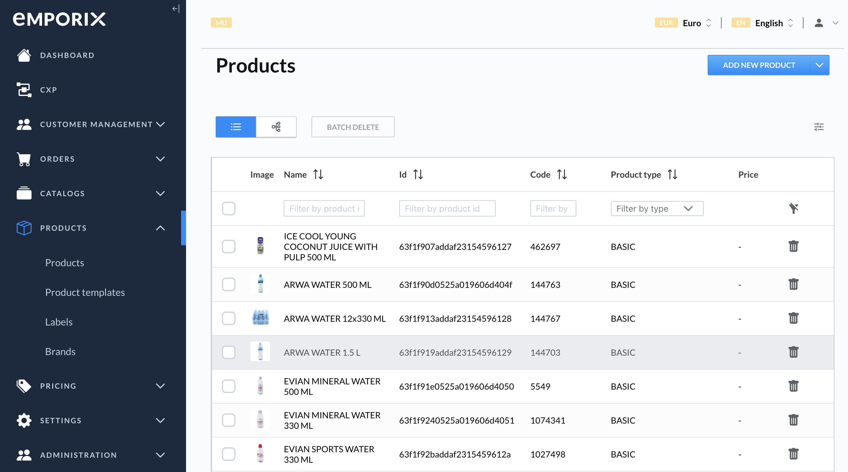 Emporix Product and Category Management