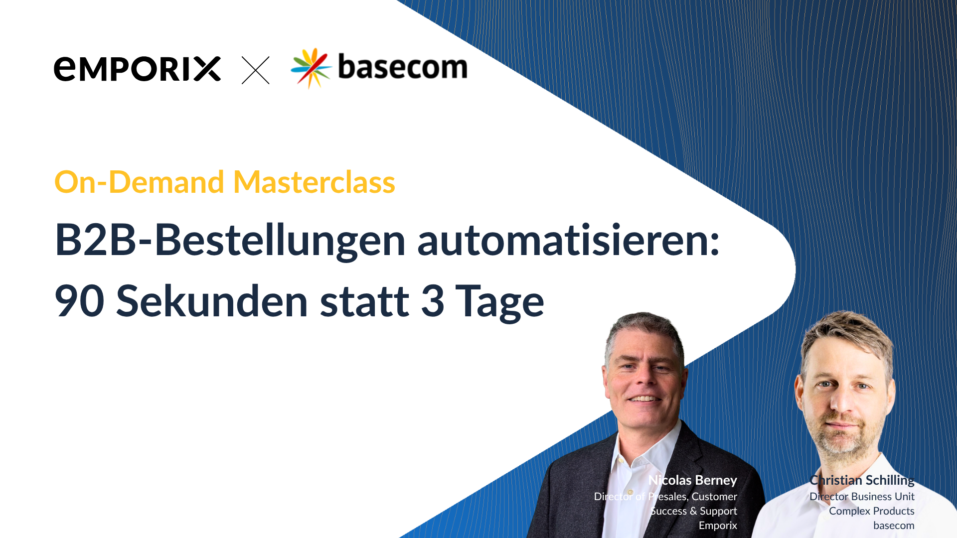On Demand Partner Webinar Banner - Basecom - March 2026 - B2B-Bestellungen automatisieren
